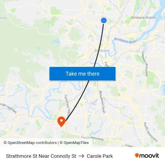 Strathmore St Near Connolly St to Carole Park map