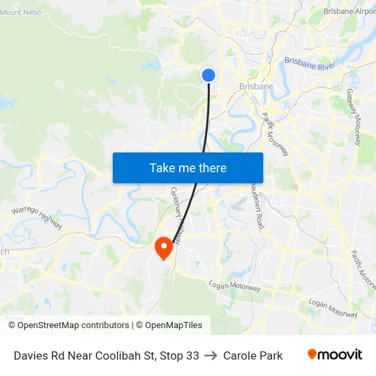 Davies Rd Near Coolibah St, Stop 33 to Carole Park map