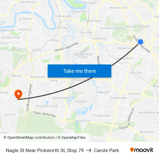 Nagle St Near Pickworth St, Stop 79 to Carole Park map