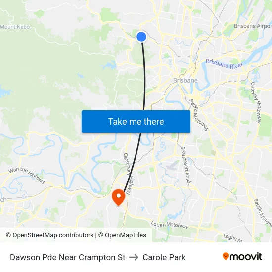 Dawson Pde Near Crampton St to Carole Park map