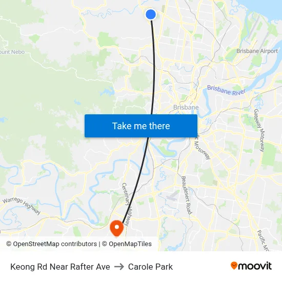 Keong Rd Near Rafter Ave to Carole Park map