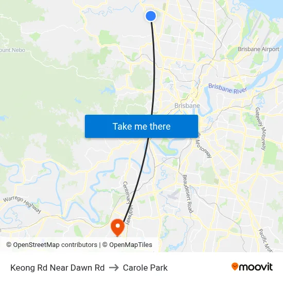 Keong Rd Near Dawn Rd to Carole Park map