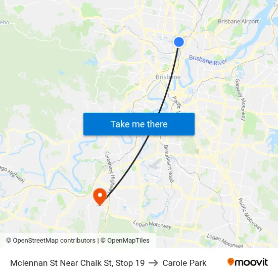 Mclennan St Near Chalk St, Stop 19 to Carole Park map