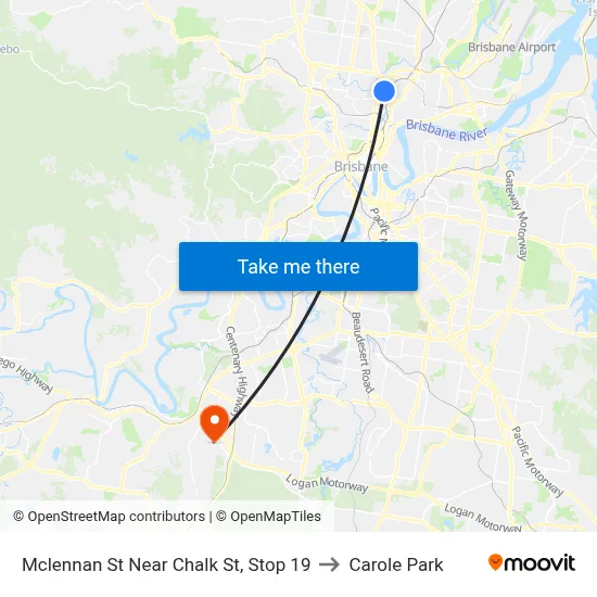 Mclennan St Near Chalk St, Stop 19 to Carole Park map
