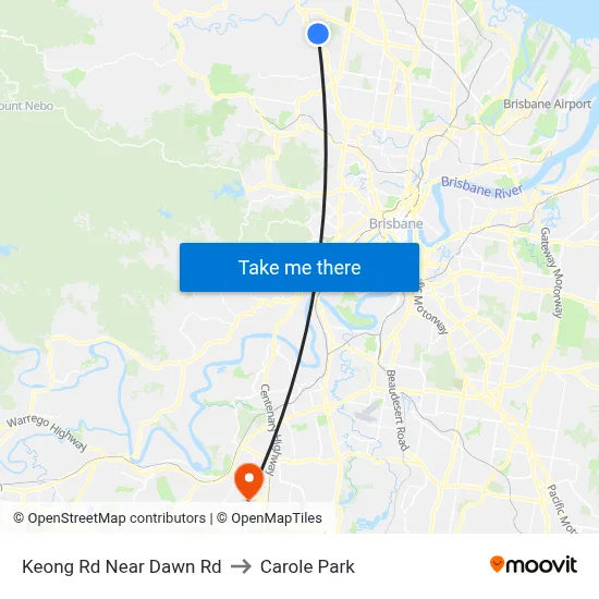 Keong Rd Near Dawn Rd to Carole Park map