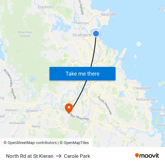 North Rd at St Kieran to Carole Park map