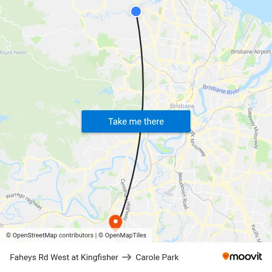 Faheys Rd West at Kingfisher to Carole Park map