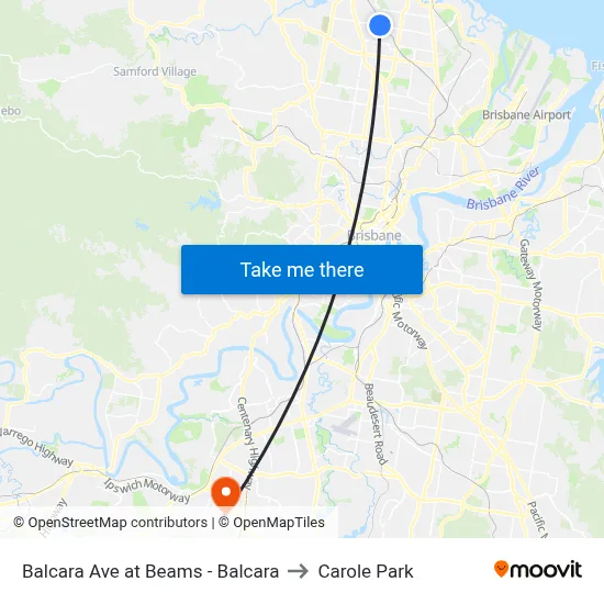 Balcara Ave at Beams - Balcara to Carole Park map