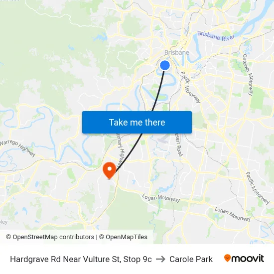 Hardgrave Rd Near Vulture St, Stop 9c to Carole Park map