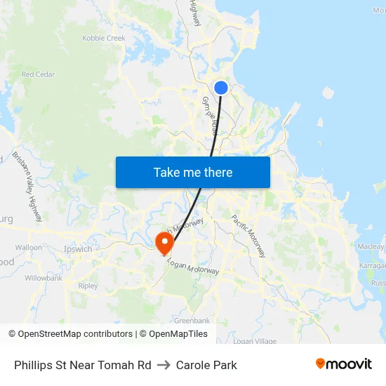 Phillips St Near Tomah Rd to Carole Park map