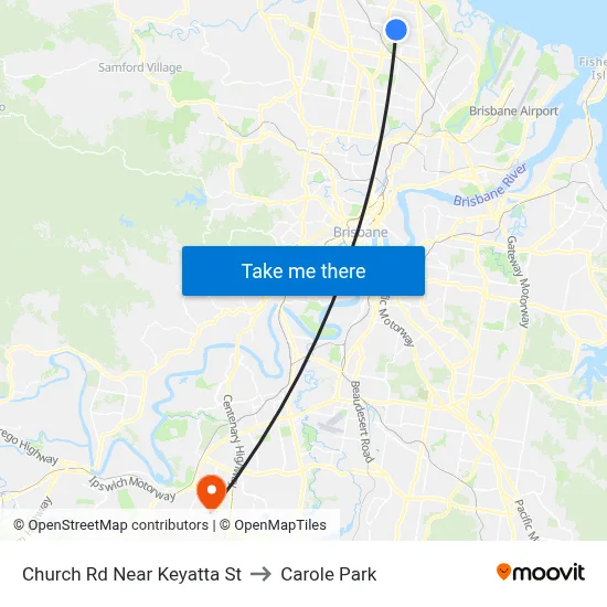 Church Rd Near Keyatta St to Carole Park map