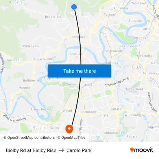 Bielby Rd at Bielby Rise to Carole Park map