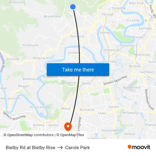 Bielby Rd at Bielby Rise to Carole Park map