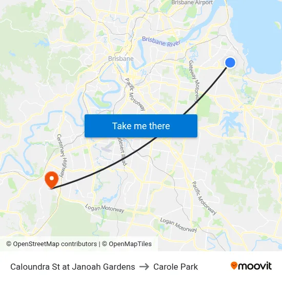 Caloundra St at Janoah Gardens to Carole Park map