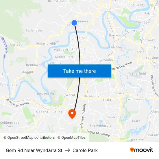 Gem Rd Near Wyndarra St to Carole Park map