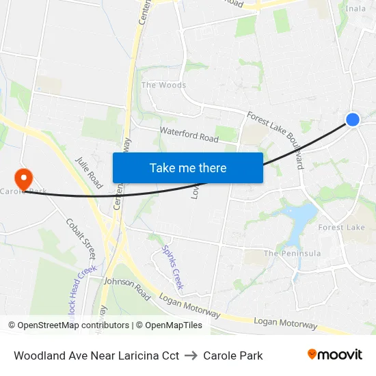 Woodland Ave Near Laricina Cct to Carole Park map