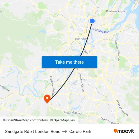 Sandgate Rd at London Road to Carole Park map