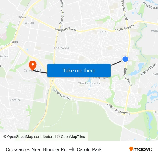 Crossacres Near Blunder Rd to Carole Park map