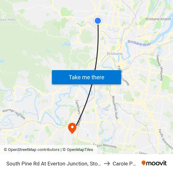 South Pine Rd At Everton Junction, Stop 7 to Carole Park map