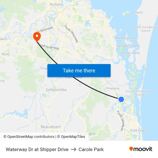 Waterway Dr at Shipper Drive to Carole Park map