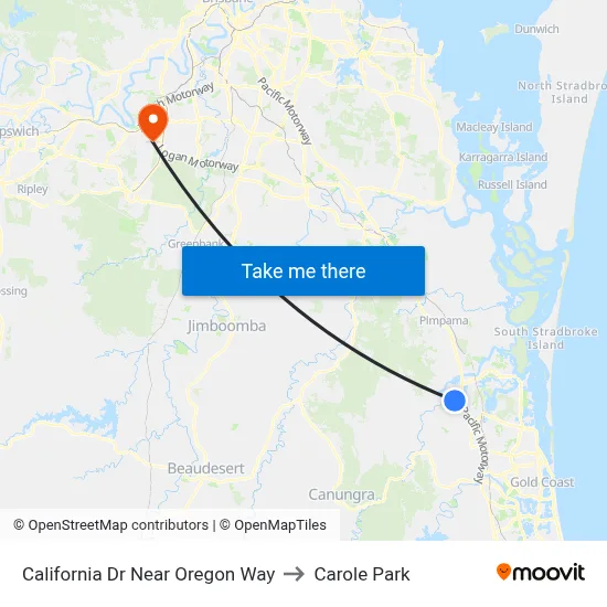 California Dr Near Oregon Way to Carole Park map