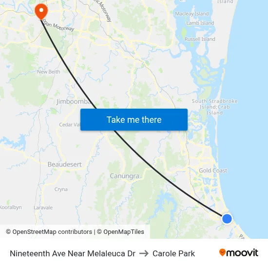 Nineteenth Ave Near Melaleuca Dr to Carole Park map