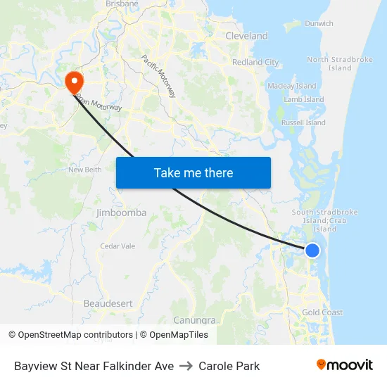 Bayview St Near Falkinder Ave to Carole Park map