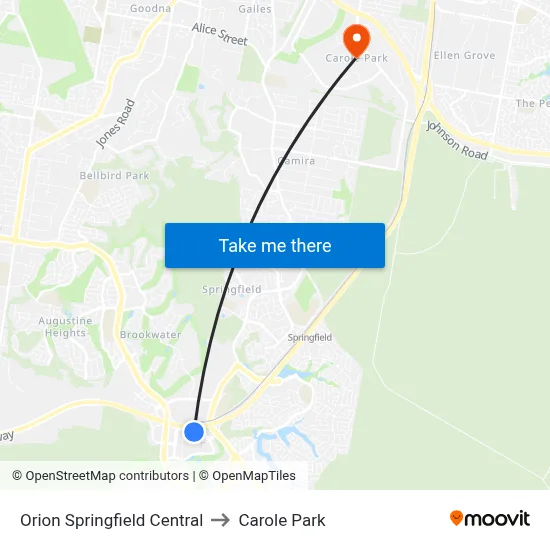 Orion Springfield Central to Carole Park map