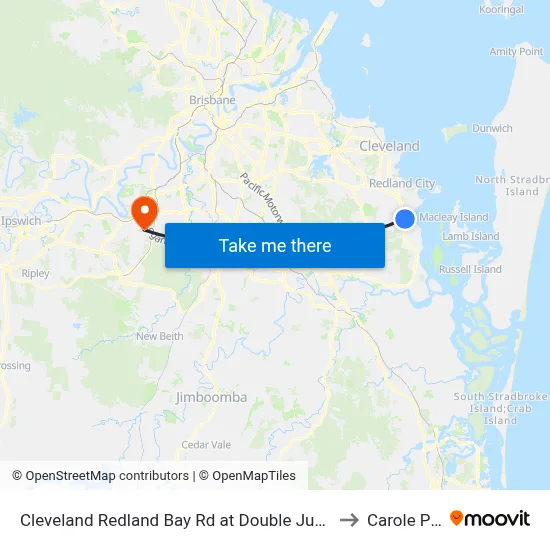Cleveland Redland Bay Rd at Double Jump Road to Carole Park map