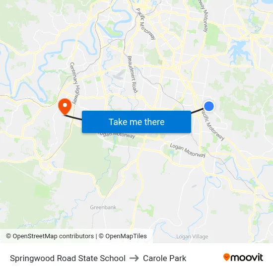 Springwood Road State School to Carole Park map
