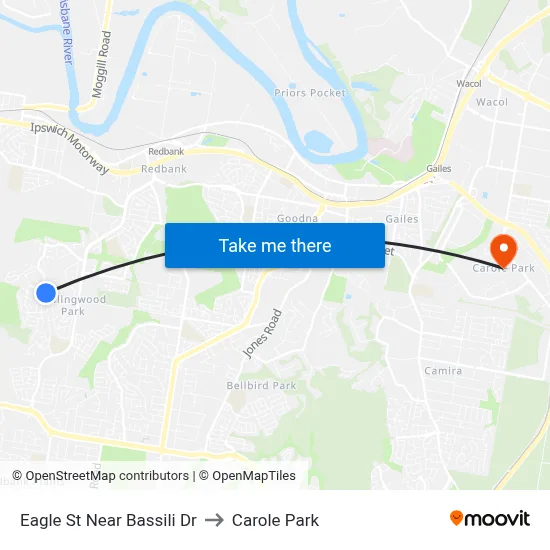 Eagle St Near Bassili Dr to Carole Park map