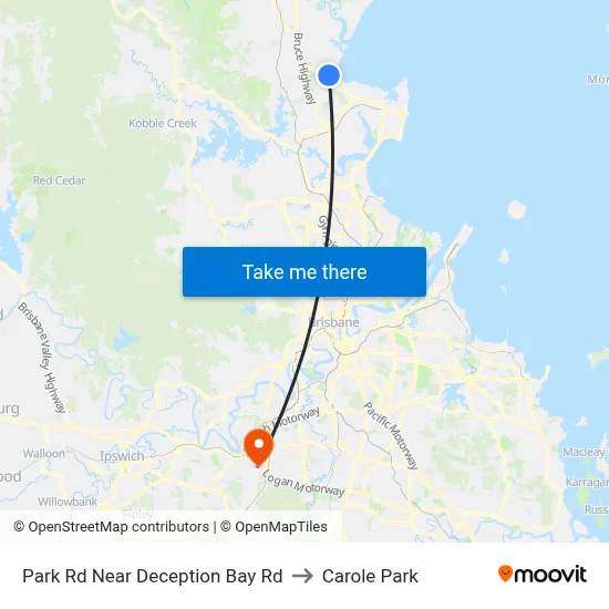 Park Rd Near Deception Bay Rd to Carole Park map