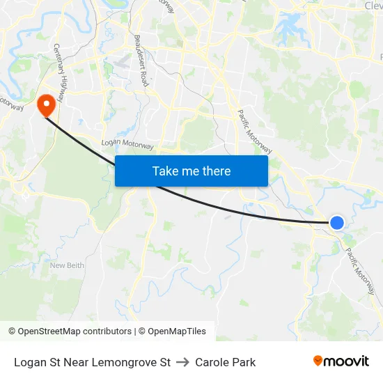 Logan St Near Lemongrove St to Carole Park map