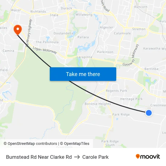 Bumstead Rd Near Clarke Rd to Carole Park map