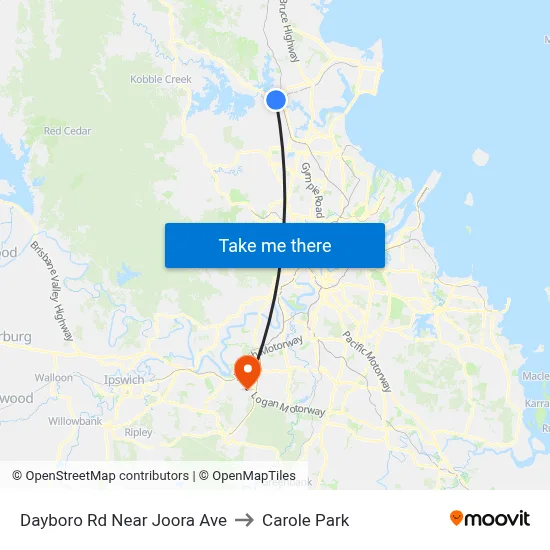 Dayboro Rd Near Joora Ave to Carole Park map