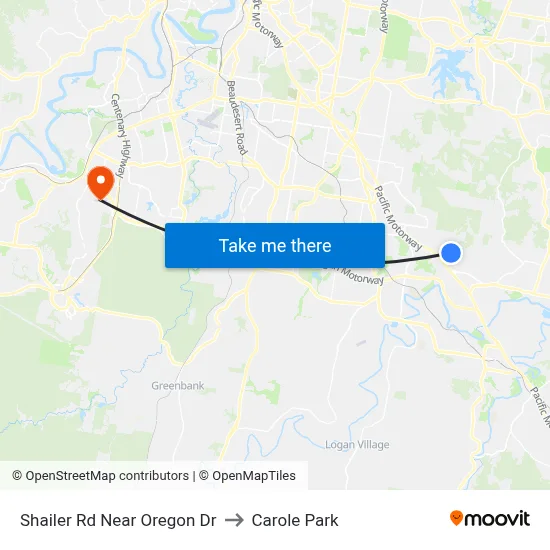 Shailer Rd Near Oregon Dr to Carole Park map