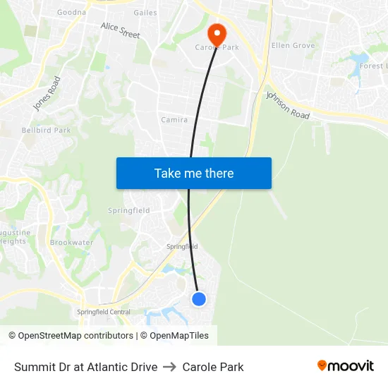 Summit Dr at Atlantic Drive to Carole Park map