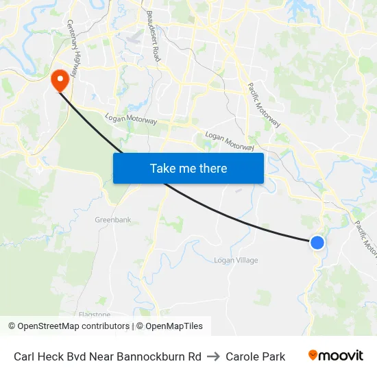 Carl Heck Bvd Near Bannockburn Rd to Carole Park map