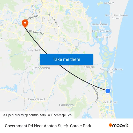 Government Rd Near Ashton St to Carole Park map