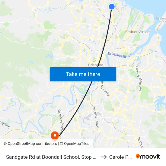 Sandgate Rd at Boondall School, Stop 20/21 to Carole Park map