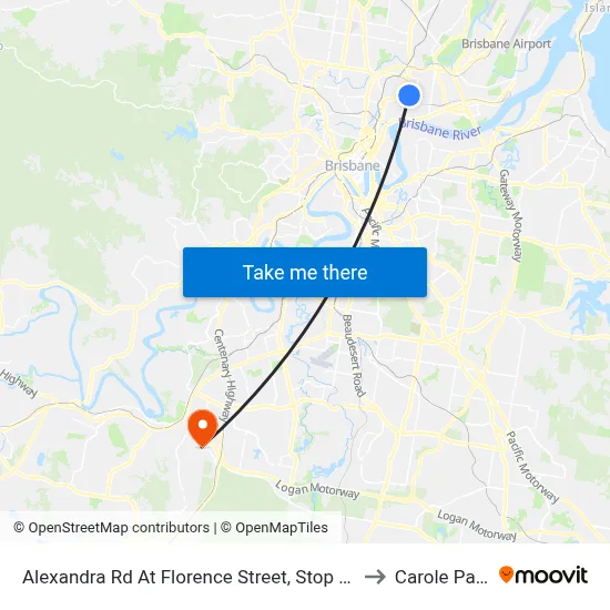 Alexandra Rd At Florence Street, Stop 29 to Carole Park map