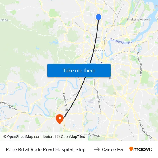 Rode Rd at Rode Road Hospital, Stop 36 to Carole Park map