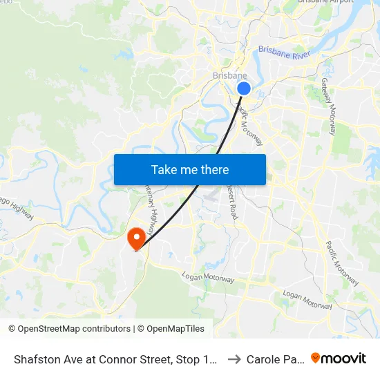 Shafston Ave at Connor Street, Stop 10/6 to Carole Park map