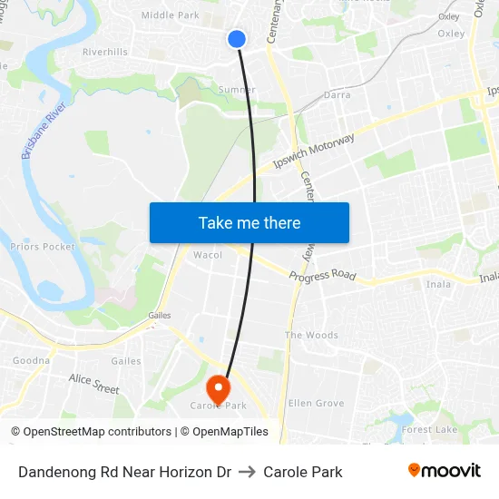 Dandenong Rd Near Horizon Dr to Carole Park map