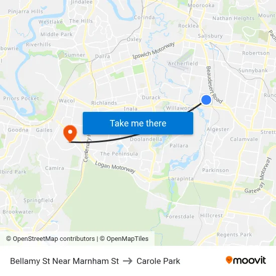 Bellamy St Near Marnham St to Carole Park map