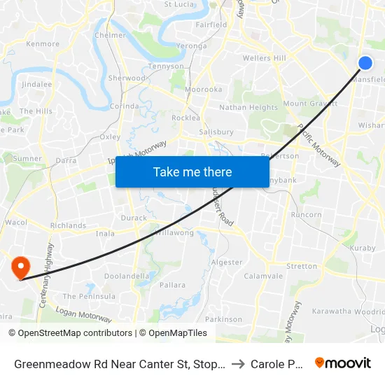 Greenmeadow Rd Near Canter St, Stop 63 to Carole Park map