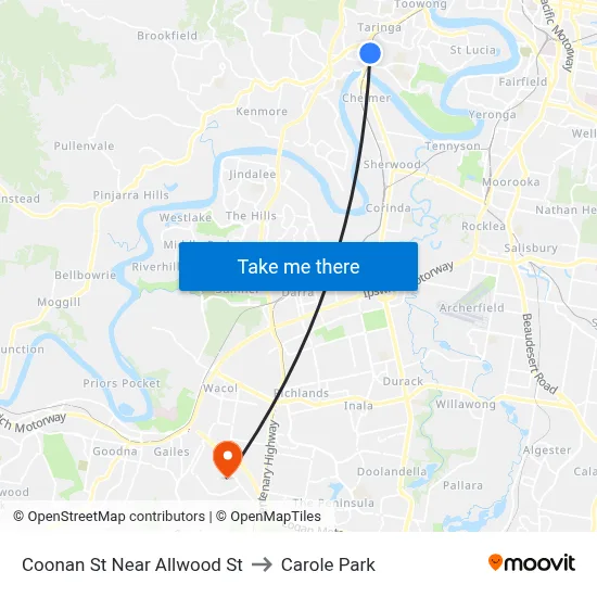 Coonan St Near Allwood St to Carole Park map