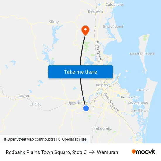 Redbank Plains Town Square, Stop C to Wamuran map
