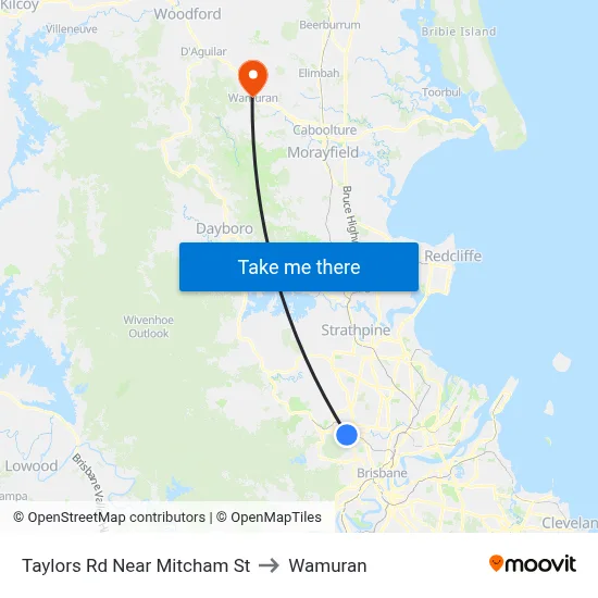 Taylors Rd Near Mitcham St to Wamuran map