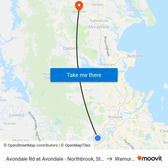 Avondale Rd at Avondale - Northbrook, Stop 60 to Wamuran map